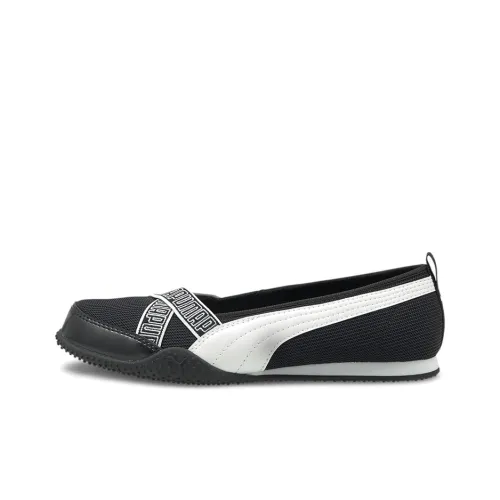 PUMA Non-slip Lightweight Low-Top Casual Shoes Women's Black White