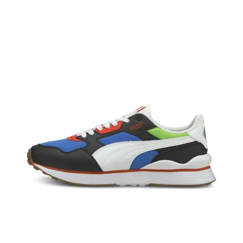 PUMA R78 Futr Low Top Running Shoes Black/White/Blue