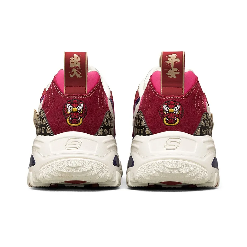 Skechers D'lites 2021 New Year White/Red-5