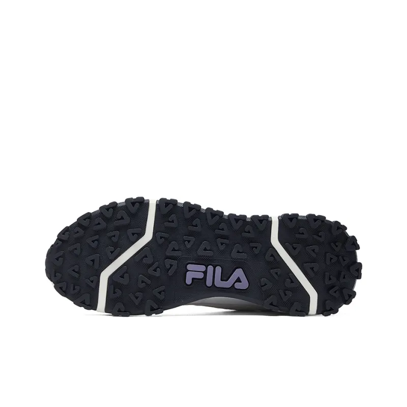 FILA Zagato Cushioned Wear Resistant Breathable Low Top Casual Shoes Women's White Gray Black-4