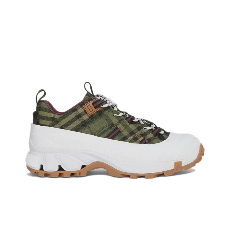 Burberry Arthur Check Cotton Military Green Women's-1