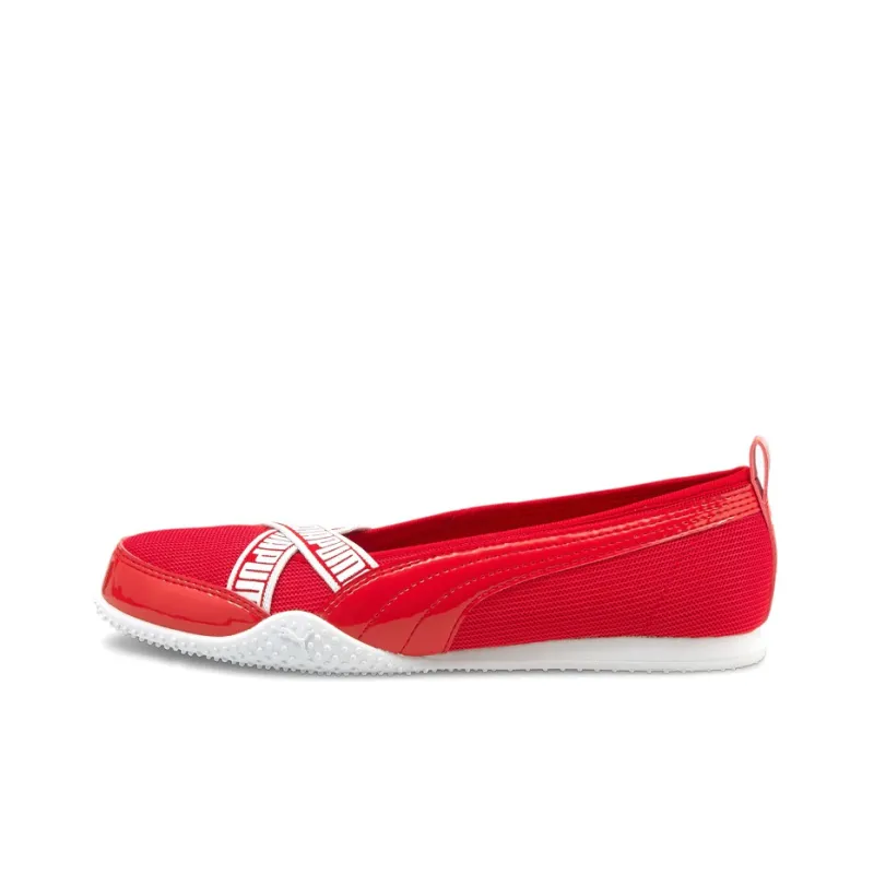 PUMA Ballerina P Slip-Resistant Low-Top Casual Shoes Women's Red-0