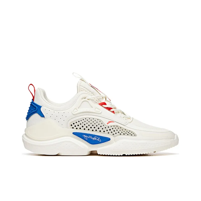 Anta Life Collection Cushioning Anti Slip And Wear Resistant Low Top Casual Shoes Men's Red White-1