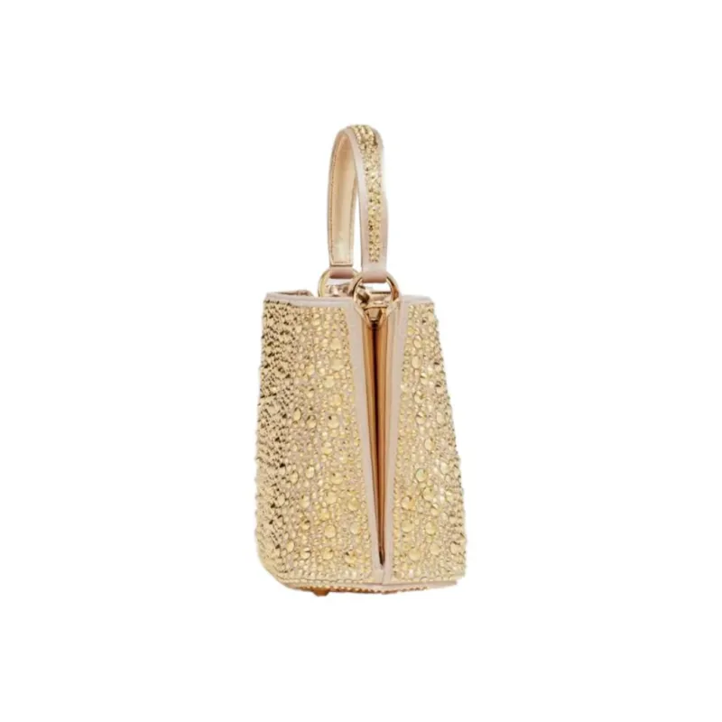 PRADA Panier Fabric Bucket Bag Tote Bag Shopping Bag Shoulder Bag Crossbody Bag Handbag Women's Gold-2