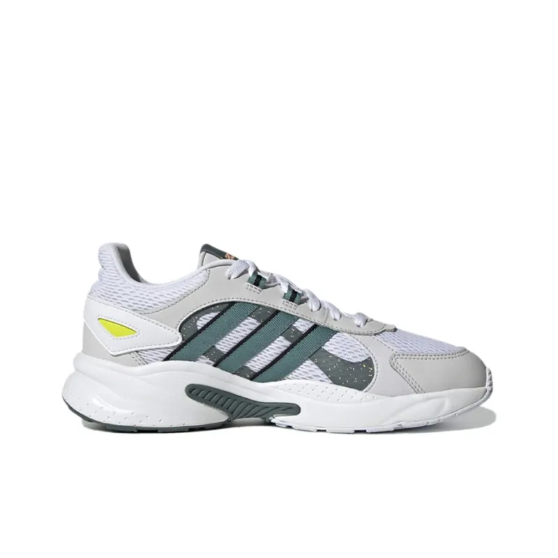 Adidas Neo Crazychaos Shadow Cushioning Slip Resistant Low Top Casual Shoes Men's White Gray Green-1