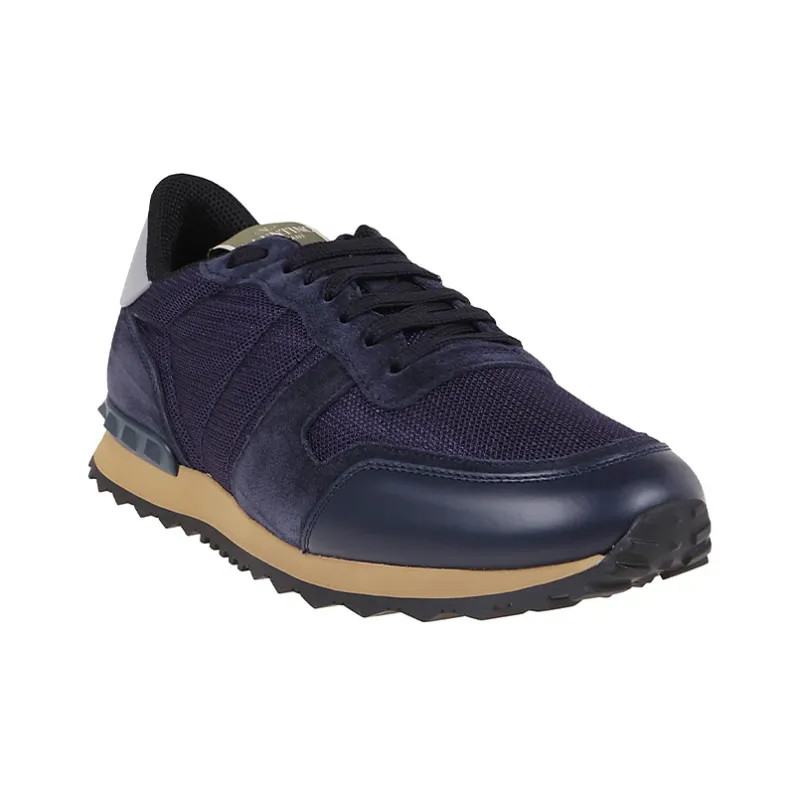 Valentino Rockrunner Low Top Casual Shoes Men's Dark Blue-2