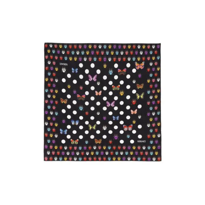 VERSACE Butterflies Printed Silk Foulard-0