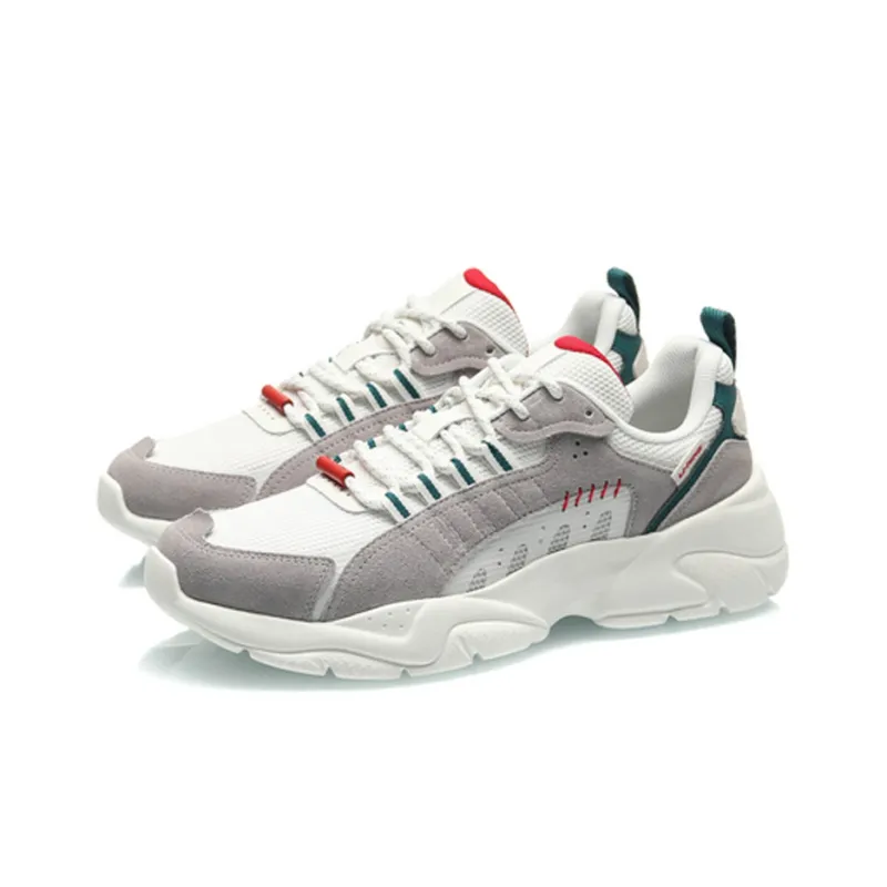 LiNing Moonchaser Low Top Casual Shoes Men's Gray White-2