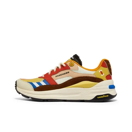 One Piece X Skechers Global Jogger Casual Shoes Women's Low-Top Yellow/Multicolor