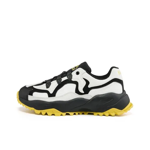Kappa Casual Shoes Unisex Low Top White Black Yellow