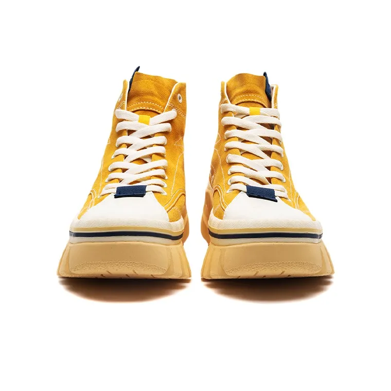 LiNing Wave High Top Casual Shoes Women's Yellow-3