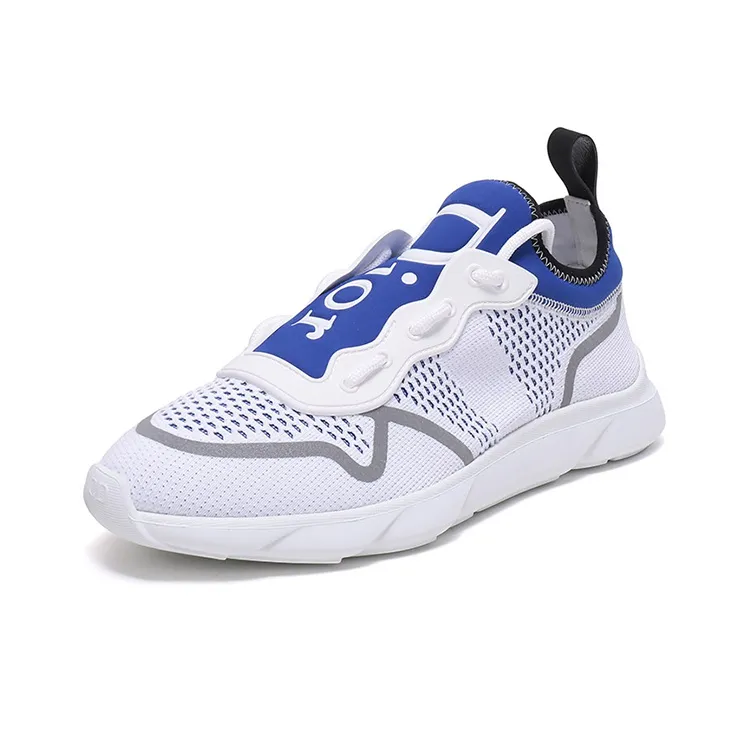 DIOR B21 Neo Cushioning Anti-Slip And Wear-Resistant Low-Top Casual Shoes Men's White Blue-1