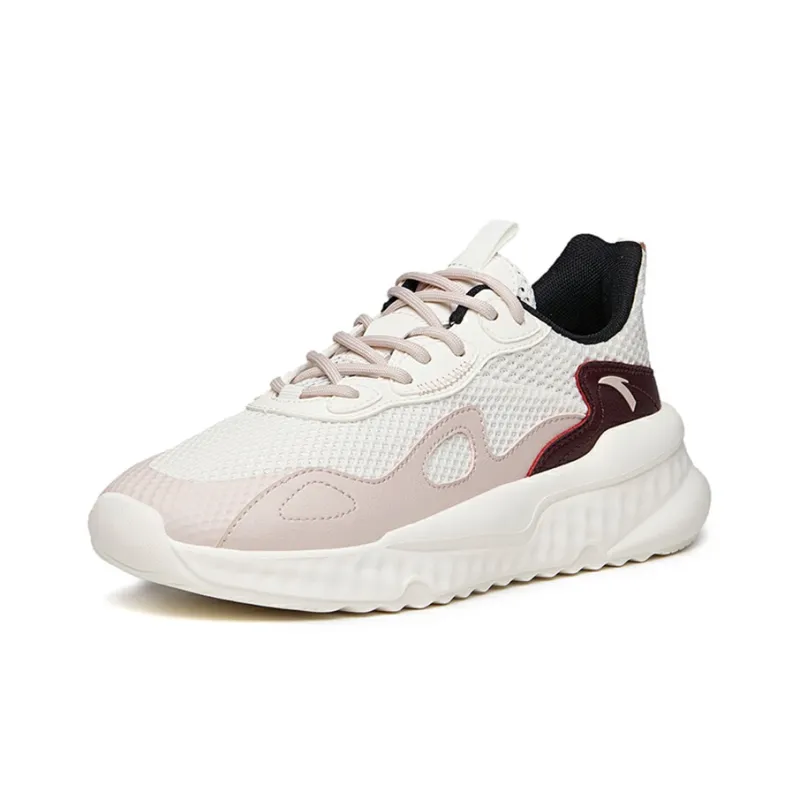 Anta Life Collection Low-Top Sports Casual Shoes Women's White Gray Red-1
