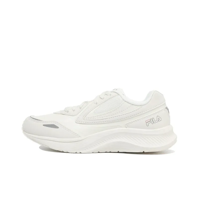 FILA Shock Absorbers Slip Resistant, Abrasion Resistant, Breathable Low Top Casual Shoes Unisex Ecru-0