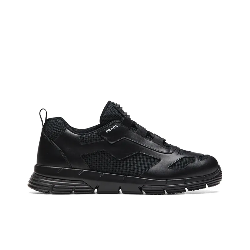 PRADA Cushioning, Slip Resistant, Abrasion Resistant, Breathable Low Top Sports Casual Shoes Men's Black-1