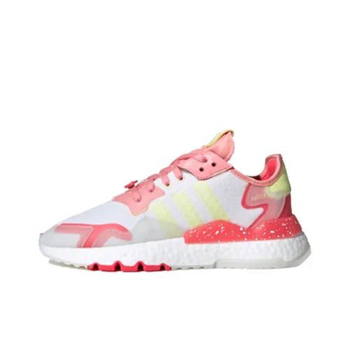 Adidas Originals Nite Jogger Casual Shoes Women's Mid-Top Pink/White/Yellow