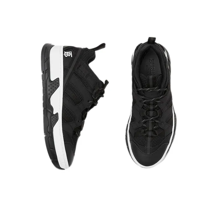Burberry Slip-Resistant Low-Top Casual Shoes Women's Black White-2