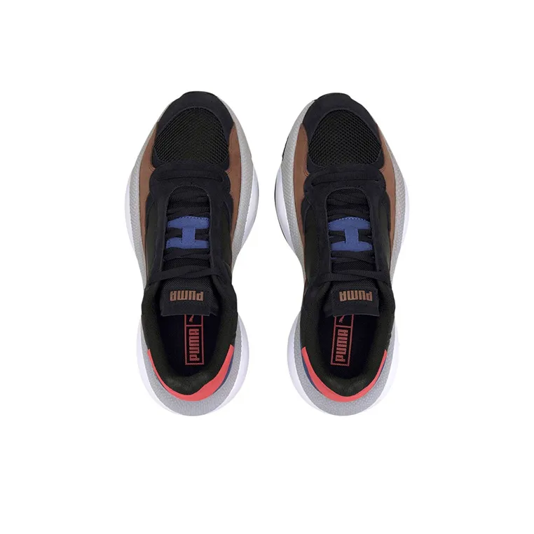 PUMA Alteration Premium Leather Black Blue Red-2