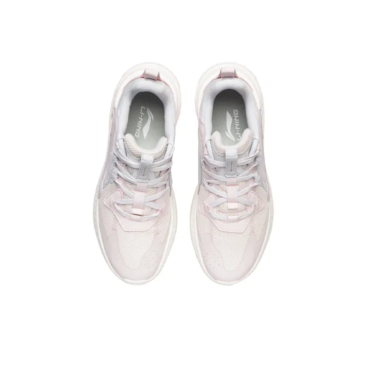 LINING Casual Shoes Women's Low Top Light Rose Pink/Primrose Pink/Light Silk Purple-3