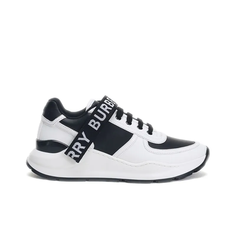 Burberry Low Top Athletic Shoes Men's Black White-1