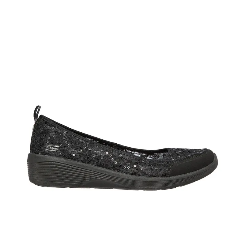 Skechers Arya Breathable Low-Top Casual Shoes Women's Black-1
