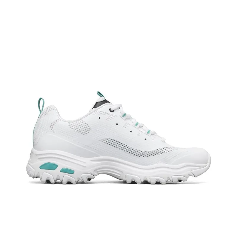 Skechers D Lites 1.0 Low Running Shoes White/Green-1