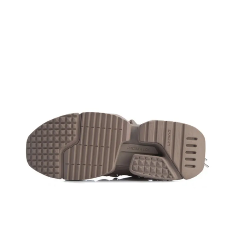 LiNing Pan Gu Cushioning, Slip Resistant, And Abrasion Resistant Low Top Sports Casual Shoes Men's Khaki-3