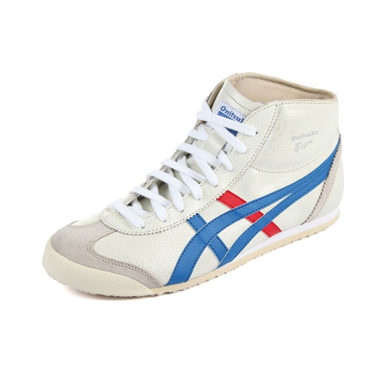 Onitsuka Tiger Mexico Mid Runner White Blue Red FILA Low Top Sneakers White Blue WHITE Skate Shoes F12M144314FWN Cheap Rcj Jordan Outlet