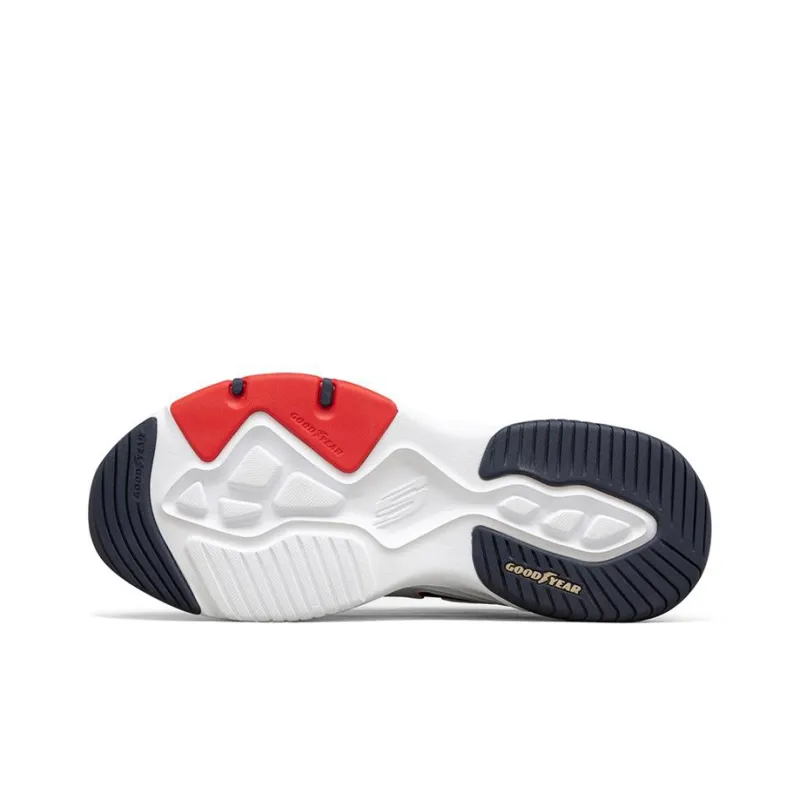 Skechers D'Lites 4.0 Low Top Running Shoes White/Blue/Red-4