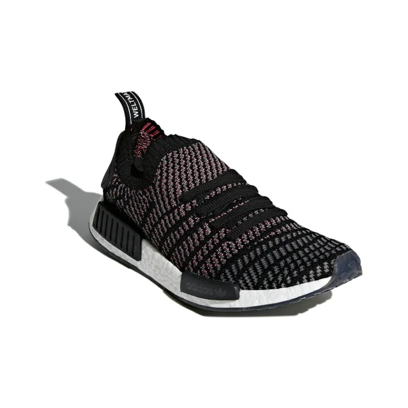 Adidas Nmd R1 Stlt Black Grey Solar Pink-2