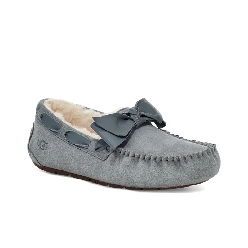 UGG Dakota Leather Bow 'Blue Grey' Women's-2