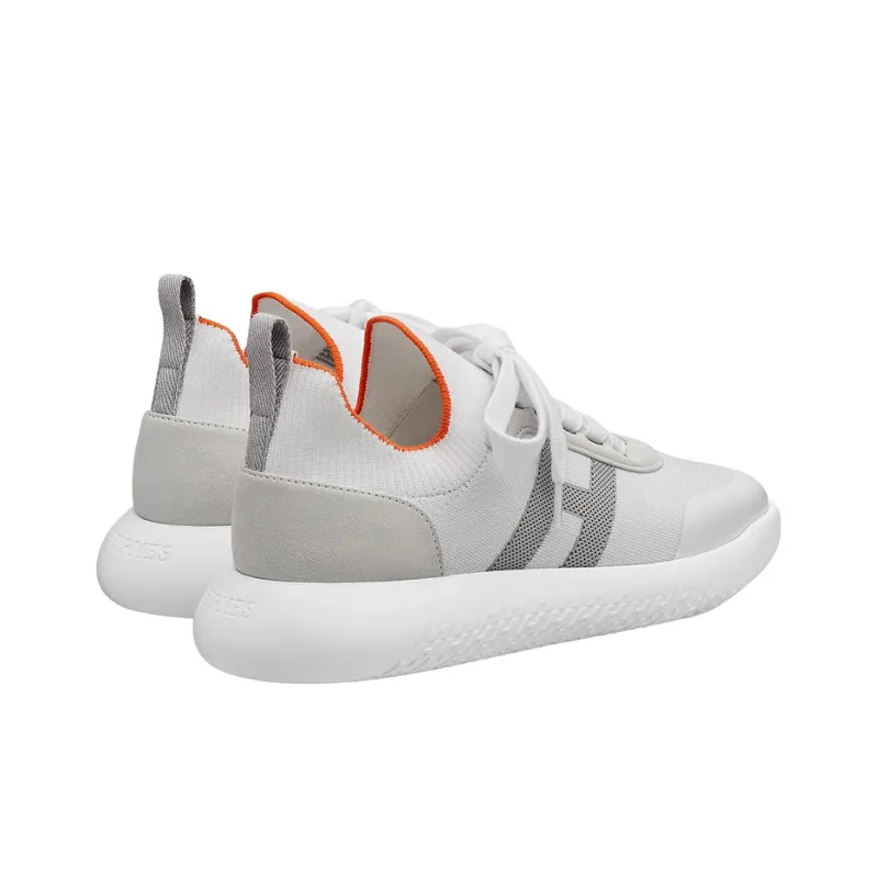 HERMES Crew Anti Slip Wear Resistant Low Top Casual Shoes Women's White Gray-3