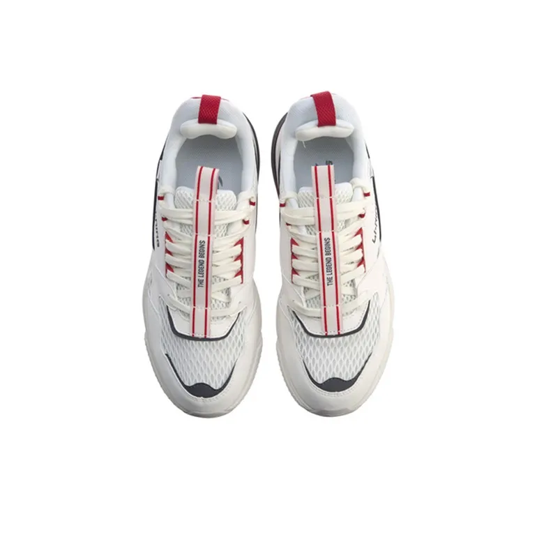 LiNing Departure Abrasion Resistant Breathable Low Top Sports Casual Shoes Men's Mist White-3