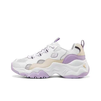 Skechers D'Lites 3.0 Low Running Shoes Gs White/Purple Women's