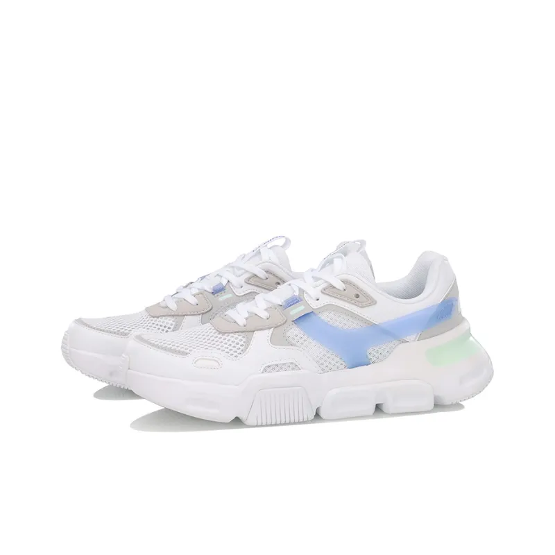 LINING Mark Casual Shoes Women's Low Top White/Blue-2