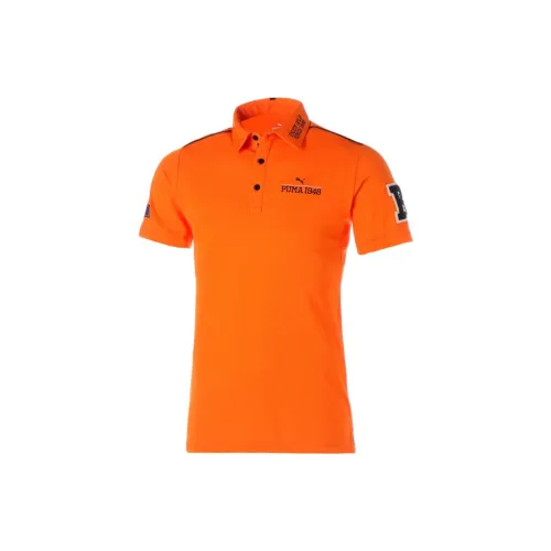 PUMA GOLF Polo Shirts Men Orange