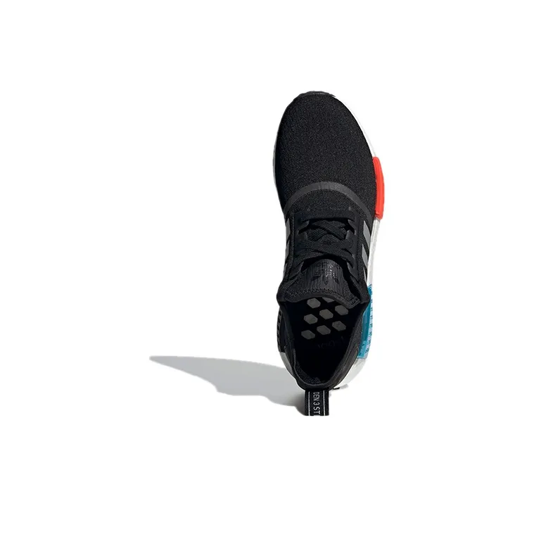 Adidas Nmd R1 Black Silver Solar Red-4
