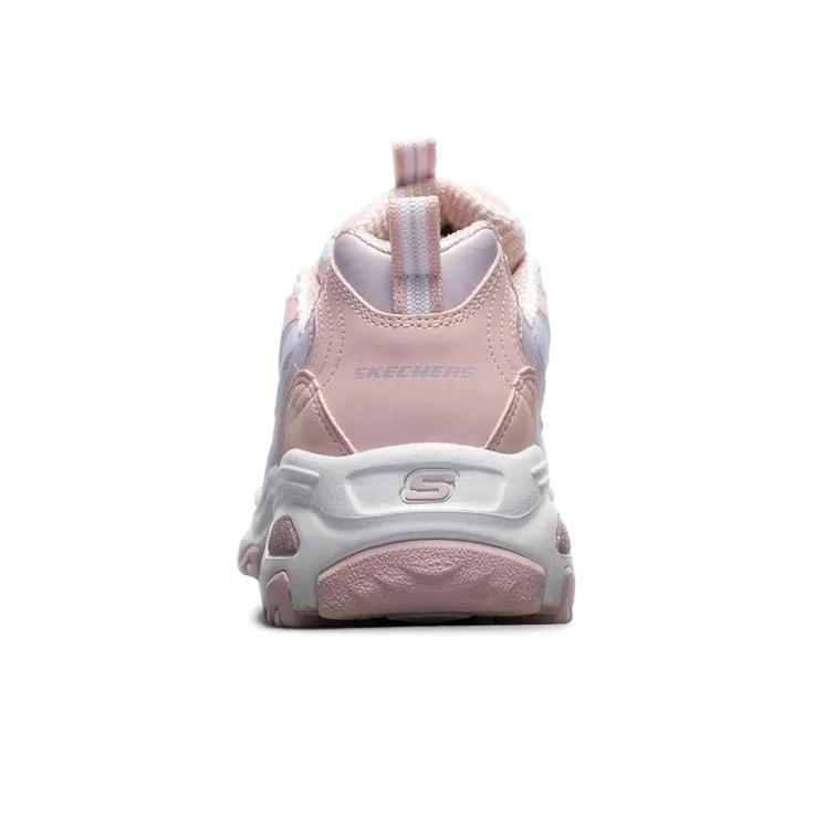 Skechers D'LITES 1.0 D'LITES Milk Tea Bear Cushioning Low Top Casual Shoes Women's White Pink-3