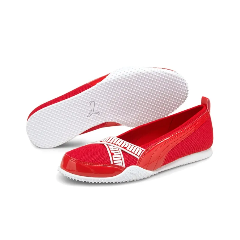 PUMA Ballerina P Slip-Resistant Low-Top Casual Shoes Women's Red-4