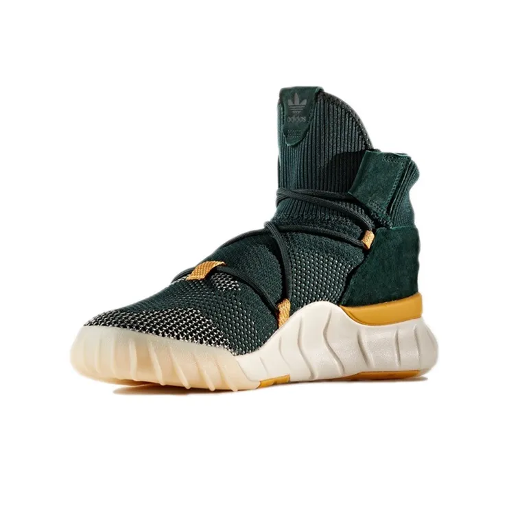 Adidas Originals Tubular X 2.0 Pk Wear Resistant High Top Casual Shoes Unisex Midnight Green-2