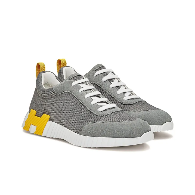 HERMES Bouncing Anti Slip Wear Resistant Low Top Casual Shoes Men's Dark Gray-2