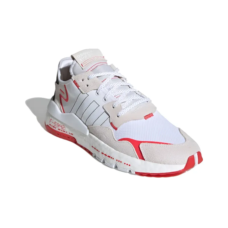 Adidas Originals Nite Jogger 'White Black Grey Red'-2