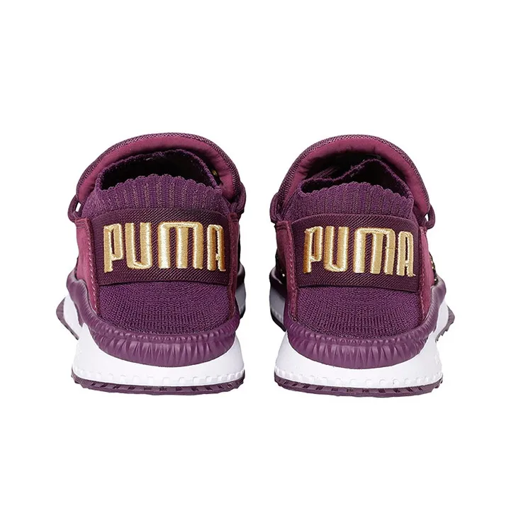 PUMA Tsugi Cushioned Slip Resistant Lightweight Low Top Casual Shoes Women's Purple Gold White-2