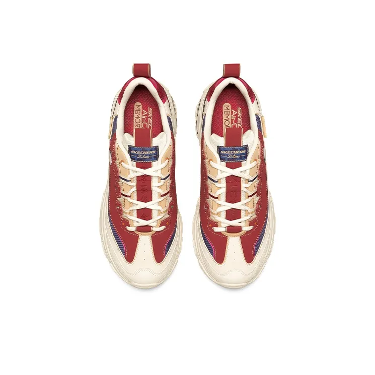 Skechers D'lites 2021 New Year White/Red-4