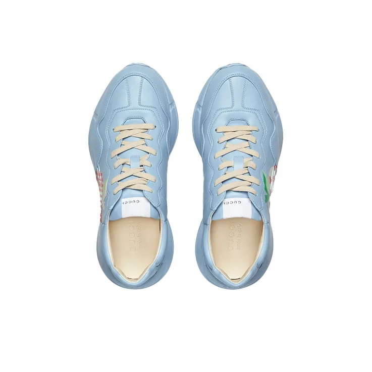 GUCCI Rhyton Low Top Casual Shoes Men's Blue-3