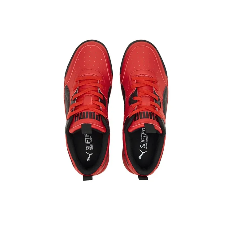 PUMA Backcourt Sl Cushioning Wear-Resistant Low-Top Casual Shoes Unisex Black Red-4