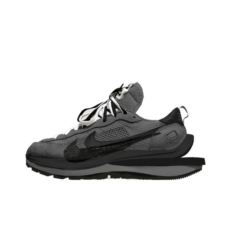 Nike VaporWaffle Cushioned Slip Resistant Low Top Casual Shoes Men's Black Gray-0