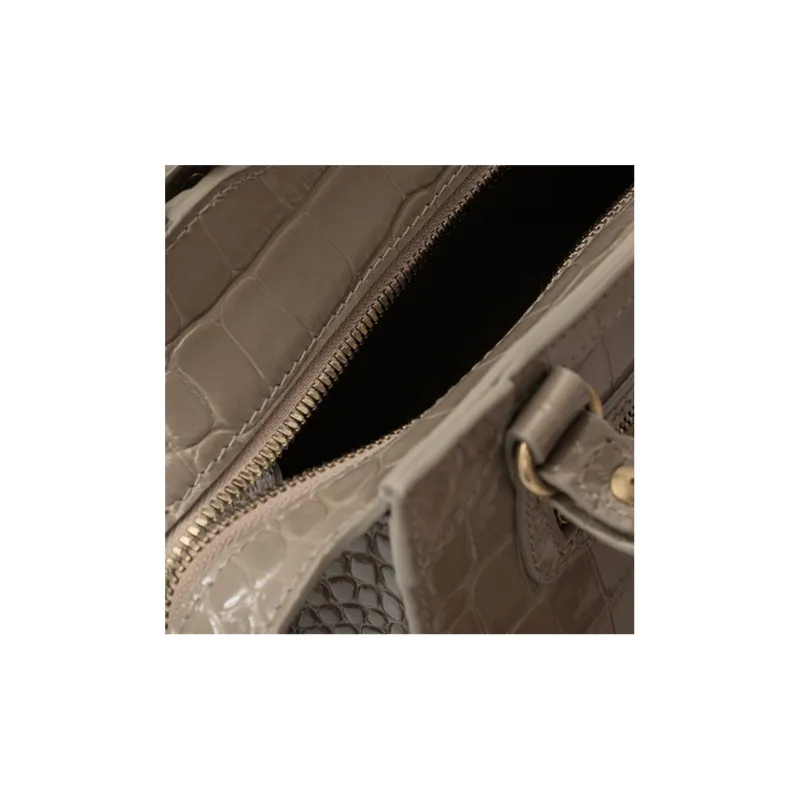Balenciaga Neo Classic Leather Tote Bag Shopping Bag Portable Crossbody Bag Shoulder Bag Mini Women's Khaki-3