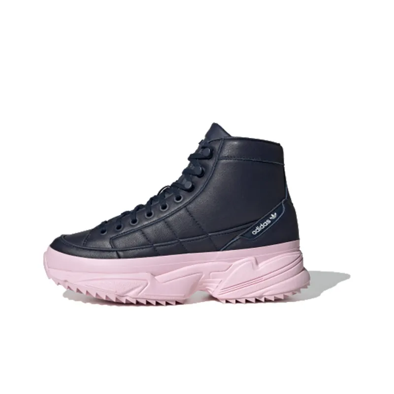 Adidas Originals KIELLOR XTRA Non slip Lightweight High Top Casual Shoes Women's Ink Blue Pink-0