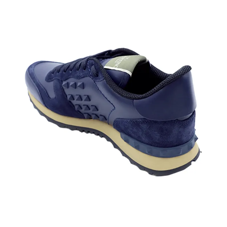 Valentino Rockrunner Low Top Athletic Shoes Men's Blue-3